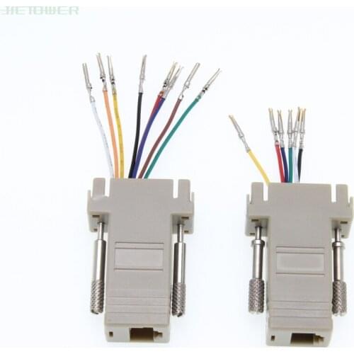 DB9 Female To RJ12 RJ45 Female DB9 To RJ45 DB9 To RJ12 Adapter for Computer Connection of 9-pin Serial Equipment 300pcs/lot