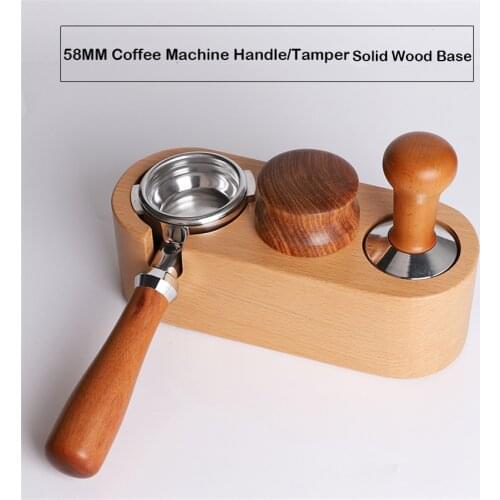 Coffee Filter Tamper Holder Solid wood Espresso Tamper Mat Stand Coffee Maker Support Base Rack Coffee Accessories for Barista