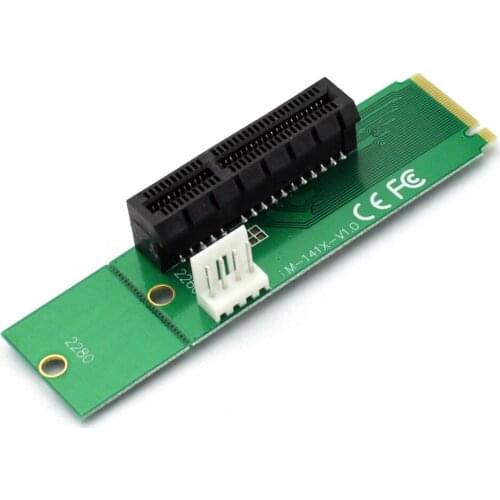 PCI-E 4X Female to NGFF M.2 M Male Adapter Key Power Cable with Converter Card Q13025
