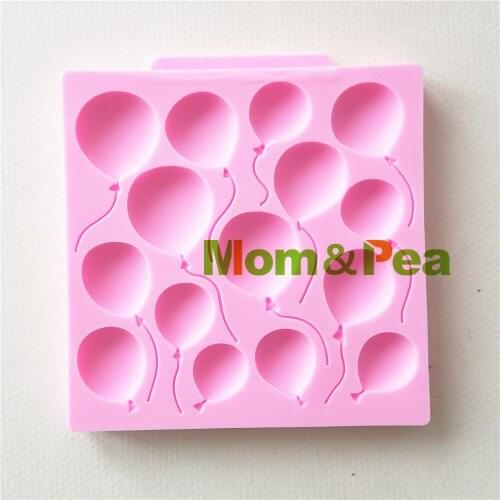 Mom&Pea 1372 Free Shipping Balloon Silicone Mold Cake Decoration Fondant Cake 3D Mold Soap Mold Food Grade