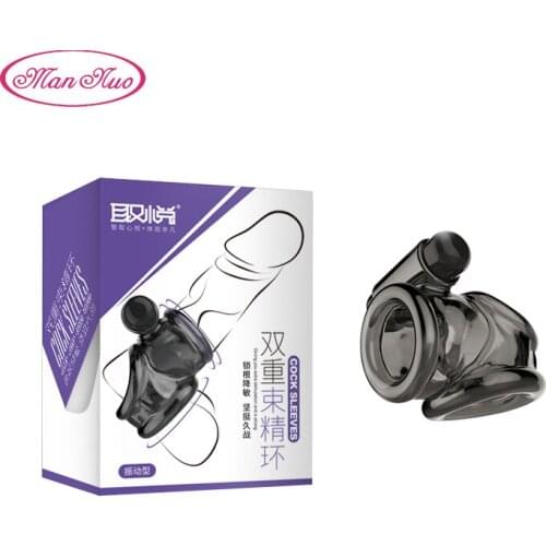 Man Nuo Penis Ring Vibrator Cock Rings Male Sex Toys Vibrating Penis Extender Silicone Penis Sleeve Delay Ejaculation Ring R4