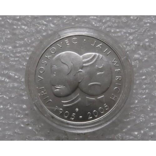 Real Rare Silver Original Coin Collection Czech Republic 2005 200 krona commemorative silver coin