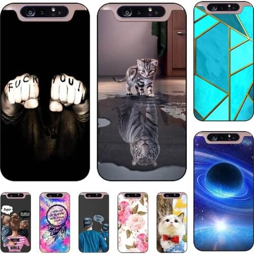 New Silicone Phone Case For Samsung Galaxy A80 A805 GalaxyA80 A 80 SM-A805F A805F Case Cartoon Soft TPU Back Cover Coque