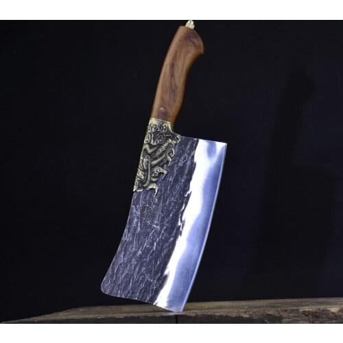 Chopping and cutting knife Longquan kitchen knife forging chef knife slicing knife old vintage 5Cr15MoV steel knife