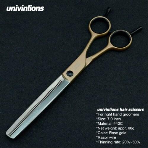 7" High Quality Pet Dog Gromming Scissors Thinning Shears Sharp Edge Animals Cat Cutting Stainless Steel Barber Cutting Tools