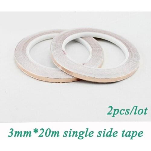 2pcs/lot Single Adhesive Side Copper Foil Tape Conductive Copper Foil Tape Shielding Tape