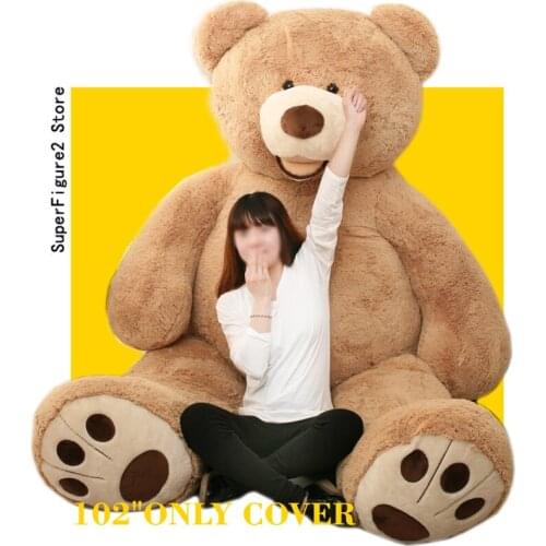 102"/260cm HUGE SUPER TEDDY BEAR(ONLY COVER) PLUSH TOY SHELL (WITH ZIPPER) FOR Birthday