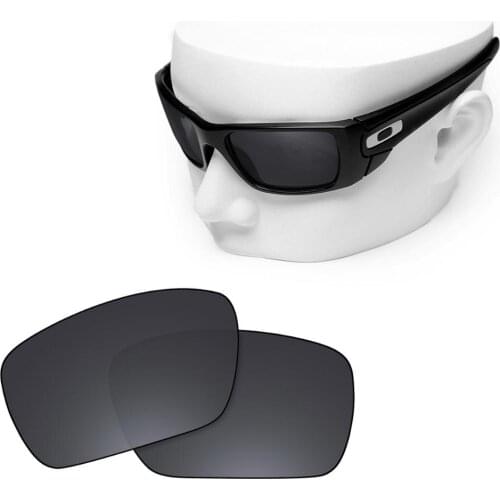 OOWLIT Polarized Replacement Lenses of Black Dark Grey for-Oakley Fuel Cell Sunglasses