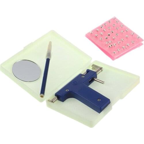 Professional Ear Piercing Gun Set Safety Ear Nose Navel Body Piercing Gun Kit Set With 98pcs Earring Studs No Pain Safe