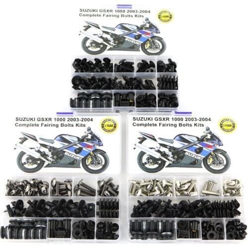 Fit For Suzuki GSXR1000 GSX-R1000 2003 2004 Motorcycle Complete Full Fairing Bolts Kit Bodywork Screws Fastener Washer Steel