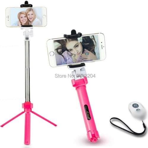 Portable Bluetooth Selfie Stick in Tripod For iPhone 4 5 6 7 Samsung Galaxy Android Wireless Control Hands Free