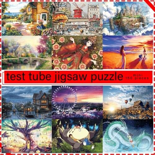 Test Tube Puzzles Adults Wooden Jigsaw DIY Puzzle Toys Mini Puzzle 150 Pieces Games Creative Birthday Gifts Can Be Customized
