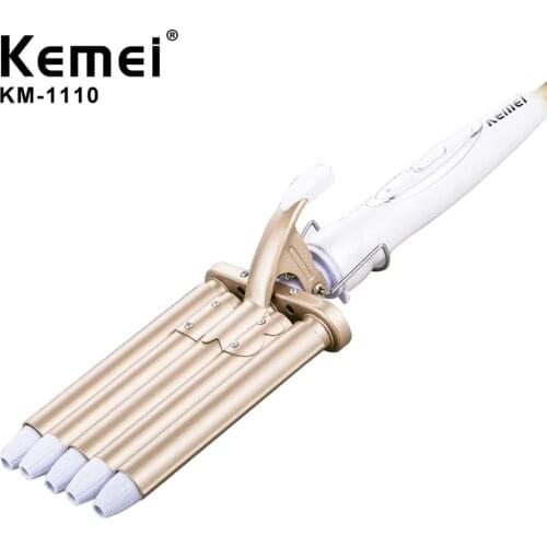 Kemei Professional Hair Tools Curlers Iron Ceramic Triple Barrel Hair Styler Hair Waver Styling Tools Hair Curlers for Woman
