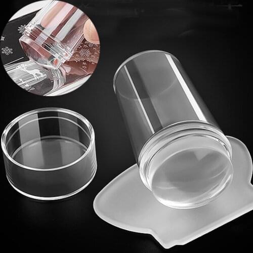 Clear Silicone Nail Art Stamping Kit for Manicure Plate Nail Stencils Stamping Template Scraper Nail Stamping Makeup Tool