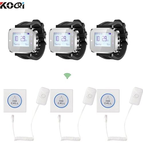 Nurse Call Bell System With Hotspital Wireless Portable Smart Watch Service Single Key Burtton Easy To Use