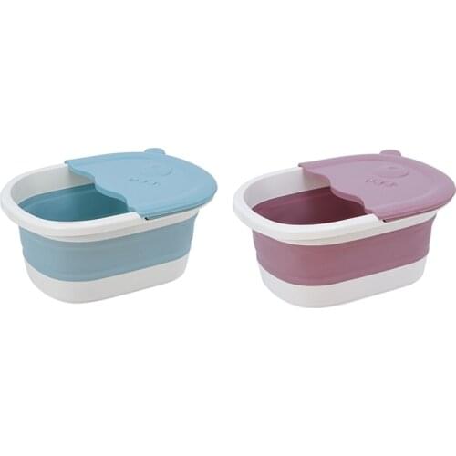 Foldable Bucket Foot Bath Bucket Bathroom Foot Wash Basin Laundry Buckets Portable Folding Water Container