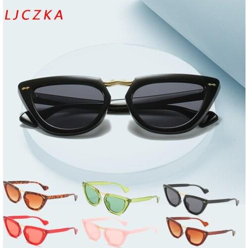 Fashion Cat Eye Sunglasses For Women Luxury Brand Designer Square Sun Glasses Ladies 2021 New Trendy Eyewear lentes de sol