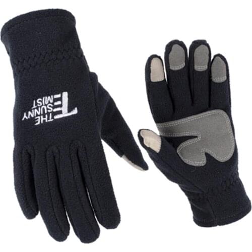 Touch-screen Cold-proof Warm Fleece Gloves For Men And Women Autumn And Winter Outdoor Sports Cycling Climbing Driving Skiing