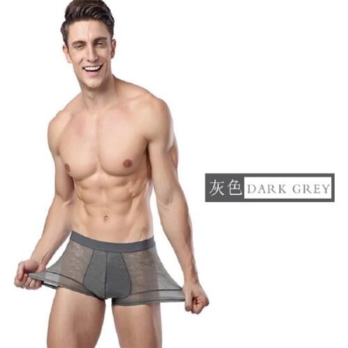 New Mens Boxers Of Bamboo Fiber Silk Boxer Spandex spande Underwear Shorts Mens Boxer Shorts