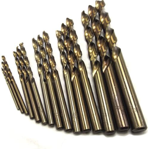 15PCS/Set High speed steel + Cobalt Wood work Drilling Tools Drill High Speed Steel Twist Drill Bits Woodwork Drilling Tools