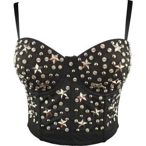 Five-Pointed Star Beading Performance Fashion Sexy Top Vest Crop Top Women To Wear Out Push Up Bralette Bra Corset Tops Clothes