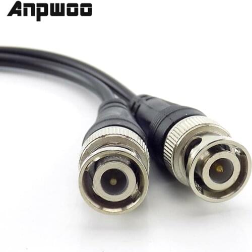 1Pc BNC Female Connector to Female Adapter DC Power Pigtail Cable CCTV Line BNC Connectors Wire for CCTV Camera Security System