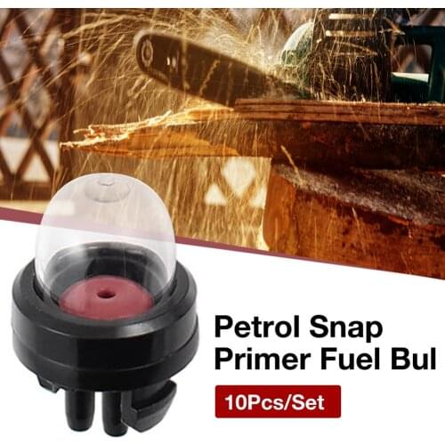 10Pcs Petrol Snap In Primer Bulb Fuel Pump Bulbs Black Logging Saw Oil Bubble For Chainsaws Blowers Trimmer Chainsaw Carburetor