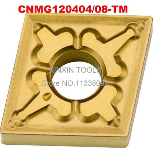 10Pcs CNMG120404-TM/CNMG120408-TM Indexable Turning Tool Insert CNC Carbide Insert For steel