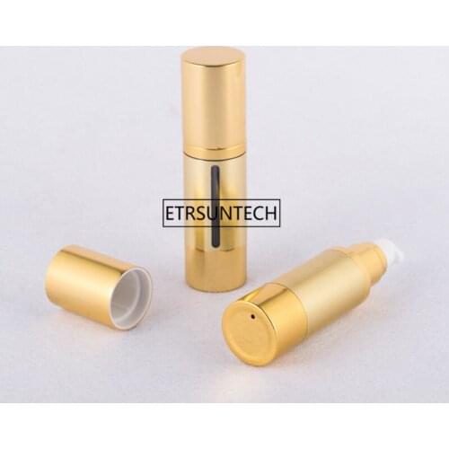 100pcs 30ml Airless Pump Bottle Gold Color Airless Vacuum Eye Cream Essence oil Lotion Pump Bottle F3027