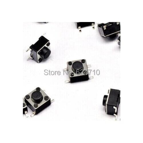1000PCS 6*6*5mm 6X6X5MM SMD 4 pins Copper foot Switch Tactile Push Button Switches 6x6x5mm ROHS Micro Switch
