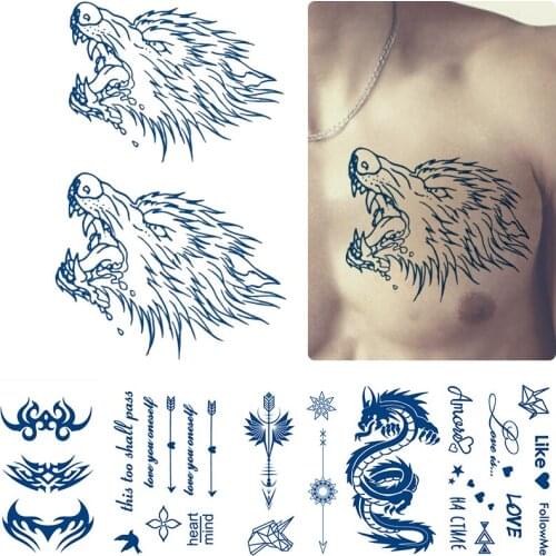 121-160Gradient Semi Permanent Tattoo Sticker Plant Herb Tattoo Sticker Waterproof Lasting 15 Days Arm Temporary Tattoo Sticker