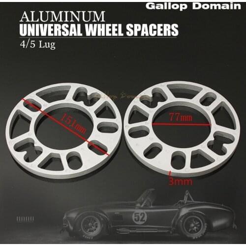 2PCS 3/5/8/10 MM ALLOY ALUMINUM WHEEL SPACERS SHIMS PLATE 4&5 STUD FIT FOR VW FREE SHIPPING Car-Styling