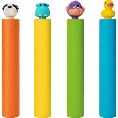 4 Pcs Cute Foam Water Pistol Shooter Super Cannon Toy Children Summer Beach Swimming Pools Toys Shooter Water Toys Kid Gift