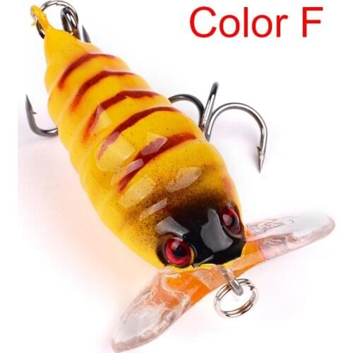 4cm/4.2g bee Grasshopper chub beetle Dry Flies Realistic Insect Lure for PikeTrout Lure kit flyfishing