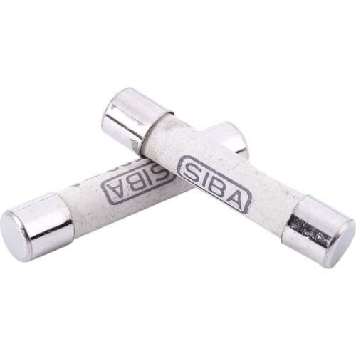 5 pcs silver+white ceramics 1000V 500mA 6.3 x 32mm White Ceramic Fuse for Multimeter 3*0.5*0.5cm