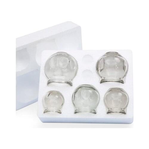 5 PCS top Chinese traditional acupuncture massage explosion-proof vacuum glass cupping Moisture absorption jar loss weight cups