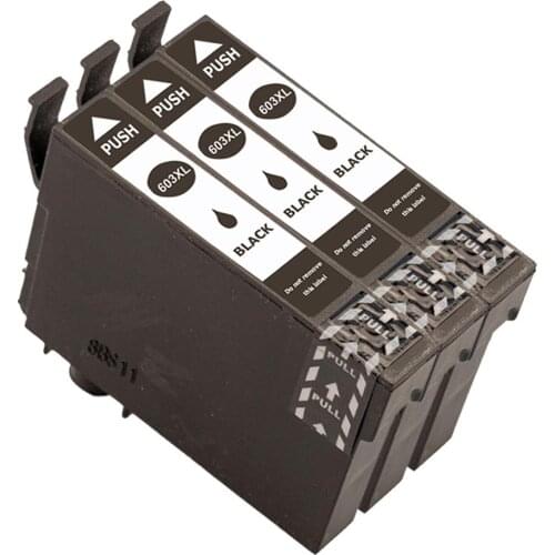 3 Black T603 603XL - Ink Cartridge Compatible For Epson Expression Home XP-3100 XP-4100 XP-2100 XP-2105 XP-3105 XP-4105 Printer