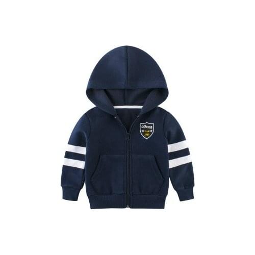 Kids Hoodie 27 Kids Club 1982 Embroidered Boys Sweatshirt Cotton Long Sleeve Baby Boy Stripe Hooded Tops Childrens Clothes 3-8Y