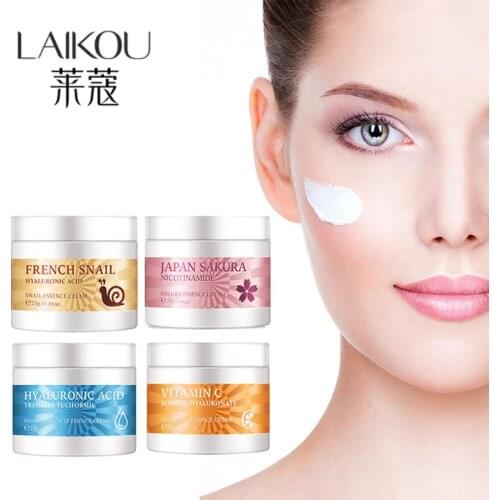 Snail Face Cream Collagen Anti Aging Wrinkle Moisturizing Whitening Cream Acido Hialuronico Vitamin C Serum Skin Care Hidratante