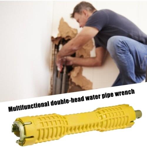 Kitchen Sink Repair Wrench Faucet Plumb Wrench Flume Wrench Anti-slip Bathroom for Household Metal Easily Handle Parts