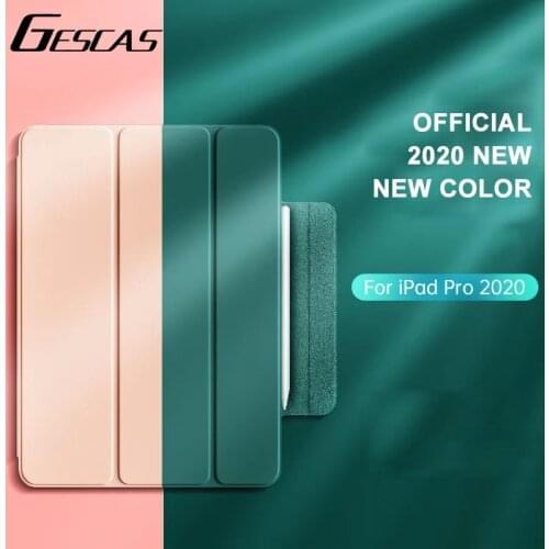 GESCAS For Ipad Pro 11 Case 2020 Simple Solid Color 2020 Ipad 12.9 Case Same Type Of Official Double-sided Strong Magnetic Case