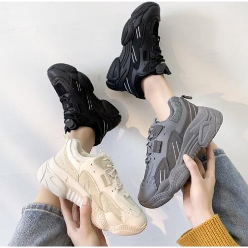 White Black Womens Shoes Woman Chunky Sneakers Women Casual Sport Shoes for Women Sneakers Zapatos De Mujer Zapatillas