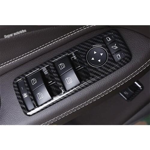 Lapetus Door Armrest Window Glass Lift Button Panel Cover Trim For Mercedes Benz A / B / C / E Class W117 W204 W212 200 220 ABS