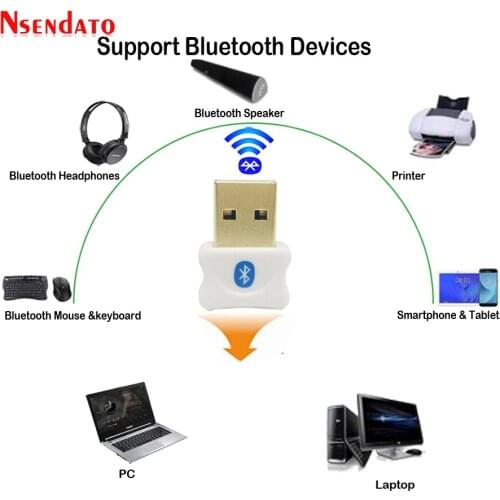 Mini USB Bluetooth V5.0 Receiver Adapter USB Wireless Bluetooth 5.0 Music Sound Receiver Dongle for Computer PC Wireless Mouse