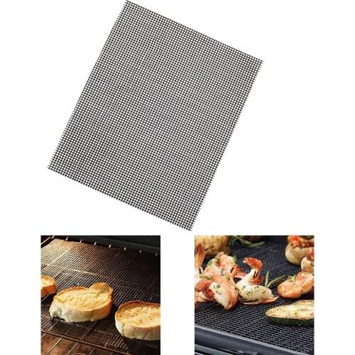 Multifunctional Non-Stick BBQ Mesh Grilling Mat Pad PTFE Baking Sheet Meshes for Outdoor Picnic Cooking Barbecue