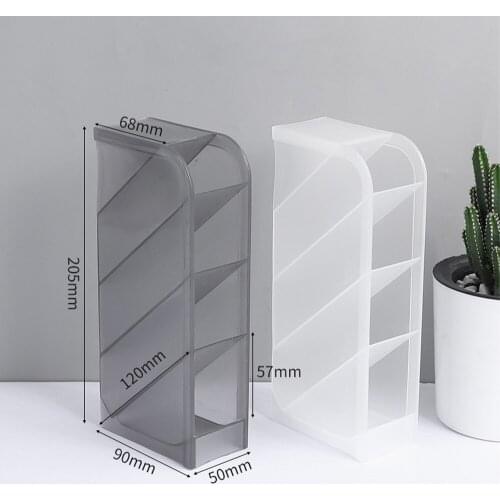 Pen Holder Multifunctional 4 Grid Desktop Organizer Makeup Storage Box School Office Accessories Stationery