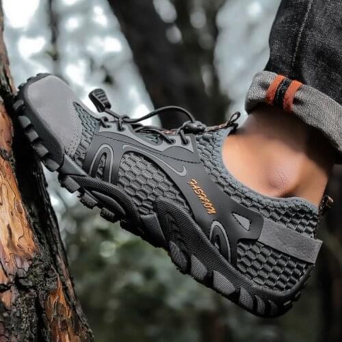 Men Outventure Climbing Shoes Outdoor Trekking Shoes Men Anti-Skid Hiking Shoes Breathable Sneakers Sport Quick-dry Water Shoes