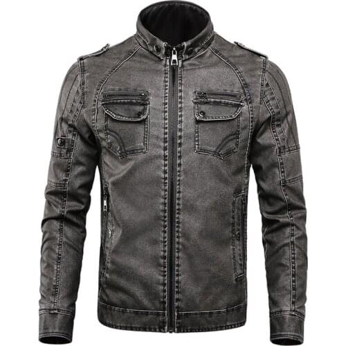 New Leather Jacket Men Casual Fleece Thicken Faux Leather Coats College Moto Biker Bomber Jackets jaqueta de couro masculino