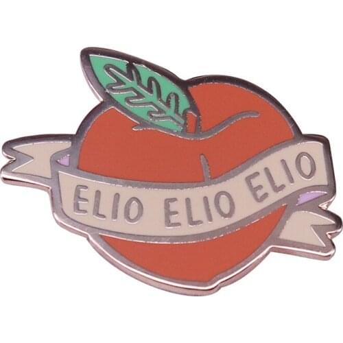 Peach Hard Enamel Pins Collect Funny Fruits Metal Cartoon Brooch Backpack Hat Collar Lapel Badges Fashion Jewelry Gifts