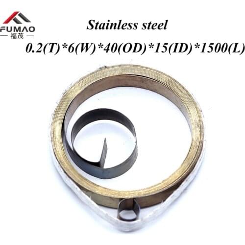 FUMAO Hot sale stainless steel spiral flat wire coil spring constant force spring 0.2x10x30x2000mm